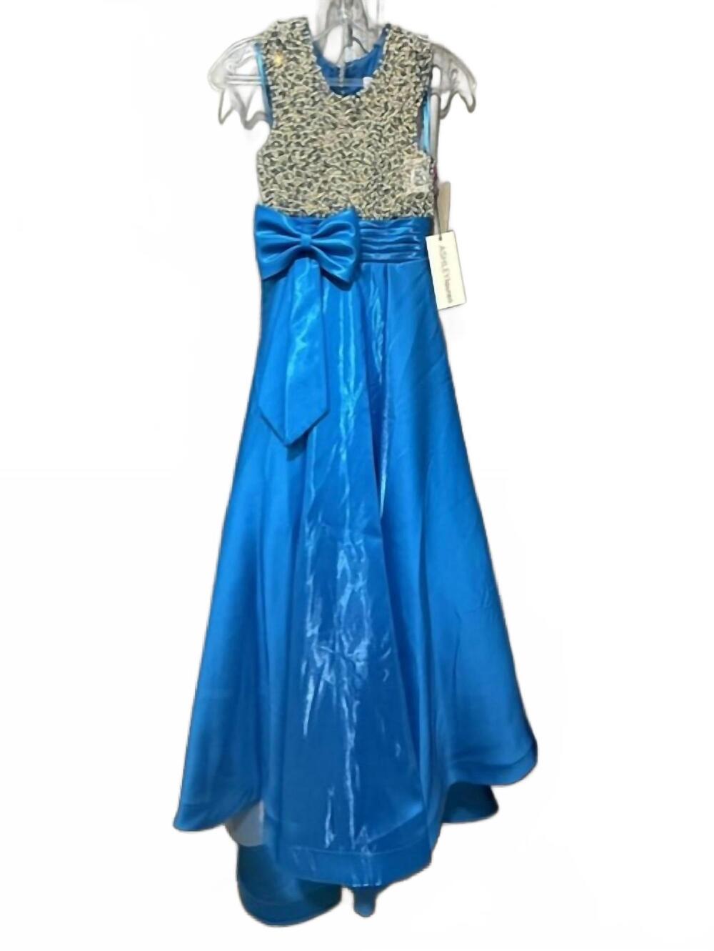 NEW ASHLEYLAUREN women's sleeveless gown in peacock
